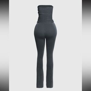 Women's Black Ribbed Pants
